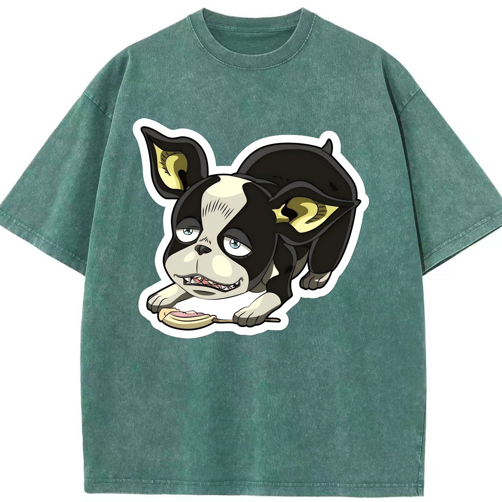 （画像用） ジョジョの奇妙な冒険 イギー JoJo's Bizarre Adventure Iggy 綿100% ヴィンテージ風 半袖Tシャツ（フロントプリント）